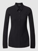 D´Etoiles Casiope Blouse met knoopsluiting, model 'Petite' Zwart