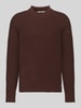 Selected Pullover mit Raglanärmeln aus Wollmix Dunkelbraun