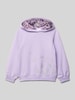 s.Oliver RED LABEL Hoodie mit Glitzer-Print Lavender