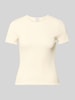 Jake*s Casual t-shirt z falistym brzegiem Beżowy