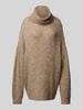 LeGer by Lena Gercke Oversized Strickpullover mit Rollkragen Modell 'Juna' Hellbraun Melange