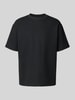 MCNEAL T-Shirt mit geripptem Rundhalsausschnitt Black
