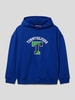 Tommy Hilfiger Teens Hoodie met labelprint, model 'VARSITY' Koningsblauw
