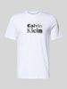 CK Calvin Klein T-Shirt mit Label-Print Weiss