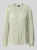 BOSS Regular fit blouse met lange mouwen van zijdemix model 'Banorah' Lindegroen