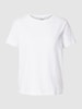 comma Casual Identity T-Shirt mit Rundhalsausschnitt Weiss