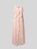 Vero Moda Długa sukienka z falbanami model ‘CAMILLE’ Różowy