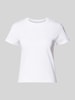 Review Loose Fit T-Shirt mit geripptem Rundhalsausschnitt Weiss