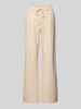 Neo Noir Straight Fit Leinenhose mit Eingrifftaschen Modell 'Sonar' Beige