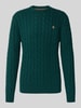 MCNEAL Slim Fit Strickpullover aus reiner Baumwolle Neon Gruen