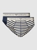 Emporio Armani Slip met label in band in een set van 2 stuks Marineblauw