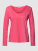 s.Oliver RED LABEL Longsleeve met ronde hals Roze