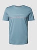 Christian Berg Men T-shirt met statementprint Metallic turquoise