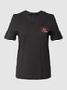 Only T-shirt met motiefprint, model 'LENNI' Zwart