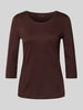 Christian Berg Woman Longsleeve mit 3/4-Arm Schoko