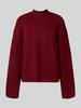 Jake*s Casual Strickpullover mit Stehkragen und überschnittenen Schultern Bordeaux