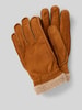 Hestra Handschuhe mit elastischem Bund Cognac