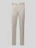 Hiltl Slim fit broek met persplooien, model 'Teaker' Lichtgrijs