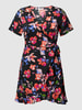 ONLY CARMAKOMA Sukienka midi PLUS SIZE w kopertowym stylu model ‘LIVIA’ Czarny