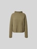 Filippa K Oversized Pullover mit Stehkragen Khaki