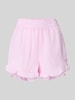 A-view Relaxed fit korte broek met structuurmotief, model 'Sonja' Roze