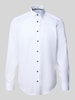 Christian Berg Men Regular Fit Business-Hemd aus reiner Baumwolle mit Kentkragen Weiss