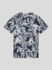 Jack & Jones T-shirt z kwiatowym wzorem Granatowy