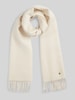Tommy Hilfiger Schal aus reiner Wolle Modell 'ELEVATED CHIC' Offwhite