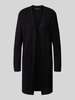 Vero Moda Lange cardigan van viscosemix, model 'SABA' Zwart