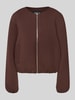 ONLY Regular Fit Sweatjack mit Viskose-Anteil Modell 'LELLIE' Schoko