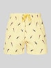 MCNEAL Relaxed Fit Badeshorts mit Leistentaschen Gelb