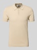 Drykorn Slim Fit Poloshirt mit Strukturmuster Modell 'TRITON' Beige