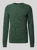 SELECTED HOMME Gebreide pullover met ronde hals, model 'NEWVINCEBUBBL' Olijfgroen