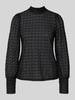 Vero Moda Regular Fit Spitzenbluse mit Mock Neck Modell 'BECCA' Black