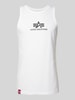 Alpha Industries Tanktop mit Label-Print Weiss