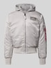 Alpha Industries Bomberjack met labelpatch Lichtgrijs