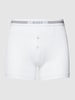 BOSS Boxershort met logo in band, model 'Trunk' Wit