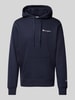 CHAMPION Hoodie mit Label-Stitching Marine