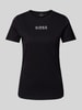 BOSS Orange T-Shirt mit Strasssteinbesatz Modell 'Eloga' Black