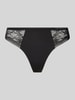 TOMMY HILFIGER String mit Spitzenbesatz Black