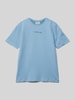 s.Oliver RED LABEL T-shirt o kroju regular fit z czystej bawełny Szaroniebieski