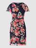 Christian Berg Cocktail Cocktailkleid aus Chiffon mit floralem Muster  Marineblau