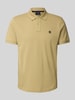 MCNEAL Poloshirt met labelstitching Rietgroen