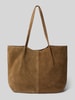 MANGO Tote Bag aus echtem Rindsleder Modell 'Bella' Mittelbraun