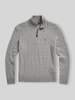 Polo Ralph Lauren Regular Fit Troyer aus Woll-Kaschmir-Mix Hellgrau