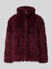 FREE/QUENT Jacke aus Kunstfell Modell 'Fine' Bordeaux