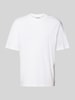 Jack & Jones T-Shirt mit geripptem Rundhalsausschnitt Modell 'BRADLEY' Weiss