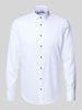 Jake*s Slim fit zakelijk overhemd van puur katoen met kentkraag Wit