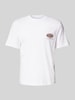 Jack & Jones T-Shirt mit Label-Print Modell 'BOSTON' Weiss