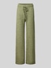 VERO MODA Hose mit Strickoptik Gruen Melange
